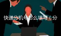 快遞分機號怎么填寫（分機號怎么填寫）