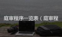 庭審程序一覽表（庭審程序）