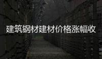 建筑鋼材建材價格漲幅收窄 市場成交偏弱