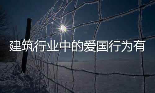 建筑行業中的愛國行為有哪些愛國行為有哪些