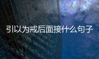 引以為戒后面接什么句子 引以為戒怎么接下一句