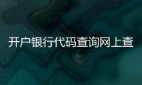 開戶銀行代碼查詢網(wǎng)上查詢（開戶銀行代碼查詢）