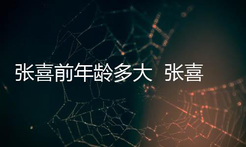 張喜前年齡多大  張喜前的作品每一部都非常有質量保證