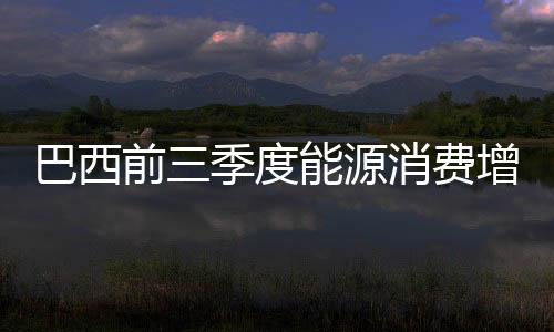 巴西前三季度能源消費增長3.4%