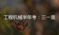 工程機械半年考：三一重工穩守多項行業靠前