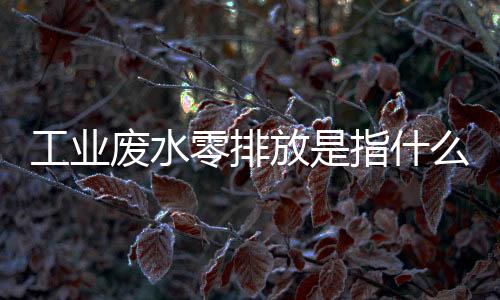 工業(yè)廢水零排放是指什么（工業(yè)廢水零排放最佳方案）