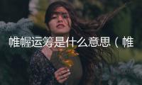 帷幄運籌是什么意思（帷幄）