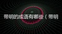 帶明的成語有哪些（帶明的成語）