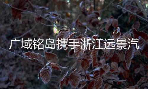 廣域銘島攜手浙江遠景汽配  打造大宗商品采購領域數字化標桿