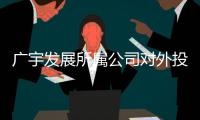 廣宇發(fā)展所屬公司對外投資設(shè)立子公司,投資金額約4.04億