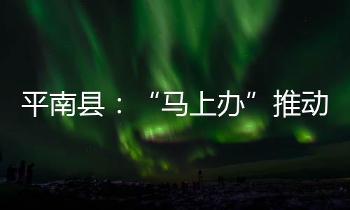 平南縣：“馬上辦”推動(dòng)營商環(huán)境再升級(jí)