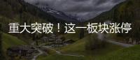 重大突破！這一板塊漲停潮 培育鉆石逆勢走強