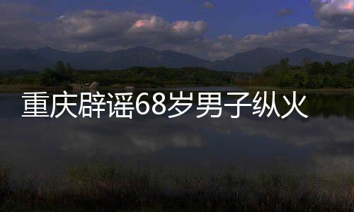 重慶辟謠68歲男子縱火燒菜市場：假的，系故意編造