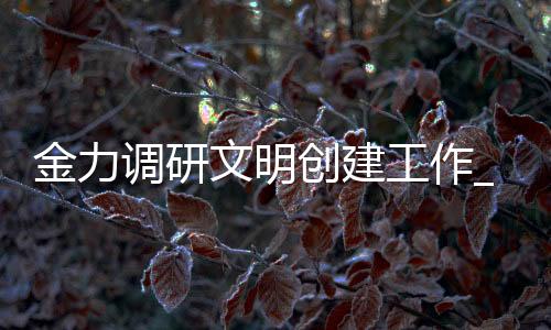 金力調研文明創建工作_
