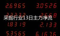 采掘行業13日主力凈流出542.73萬元，海油發展、通源石油居前