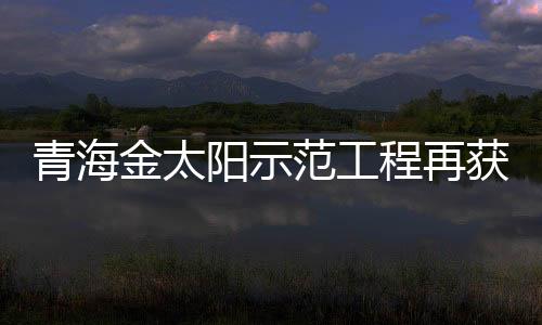 青海金太陽示范工程再獲1.2億元財政支持,行業資訊