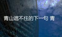 青山遮不住的下一句 青山遮不住的下一句是什么