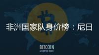 非洲國家隊身價榜：尼日利亞以3.614億歐占據榜首