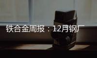 鐵合金周報：12月鋼廠合金庫存微增但交割庫存下降，關注1月鋼招
