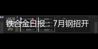 鐵合金日報：7月鋼招開啟，6月供應數據出爐，減產到位了嗎？
