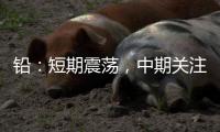 鉛：短期震蕩，中期關注再生鉛盈虧