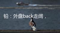 鉛：外盤back走闊，鉛價高位高波動