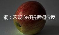 銅：宏觀向好提振銅價反彈