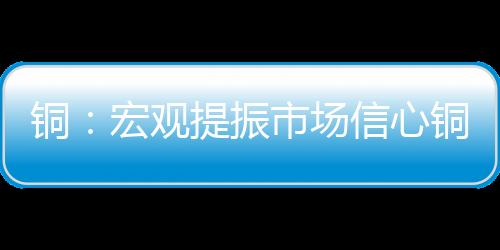 銅：宏觀提振市場信心銅偏強震蕩