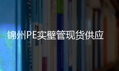 錦州PE實(shí)壁管現(xiàn)貨供應(yīng)