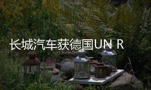 長城汽車獲德國UN R155車輛網絡安全管理體系認證