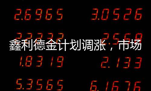 鑫利德金計劃調漲，市場走勢糾結，后市依舊平穩為主,行業資訊