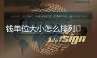 錢單位大小怎么排列	 錢單位大小怎么排列字母