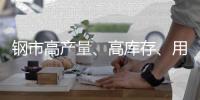 鋼市高產(chǎn)量、高庫存、用鋼需求釋放緩慢