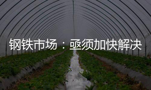 鋼鐵市場：亟須加快解決產能過剩問題
