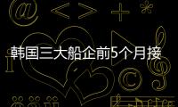 韓國三大船企前5個月接單量遠低于預期