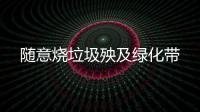 隨意燒垃圾殃及綠化帶
