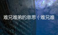 難兄難弟的意思（難兄難弟的出處及造句）