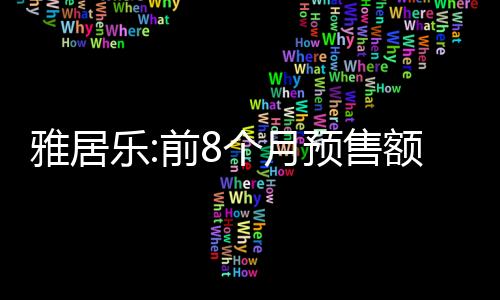 雅居樂:前8個月預售額495億元,預售建筑面積389萬平方米