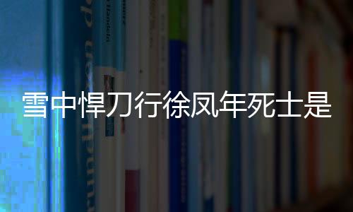雪中悍刀行徐鳳年死士是哪些（甲乙丙丁分別是誰）