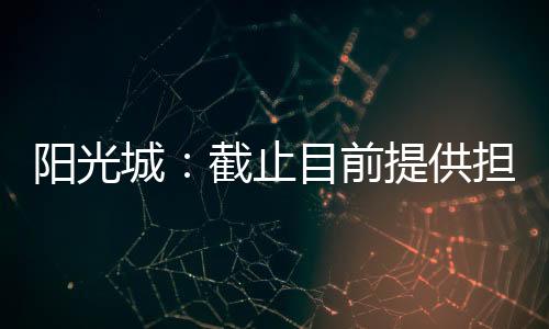 陽光城：截止目前提供擔(dān)保實(shí)際發(fā)生額713.75億元