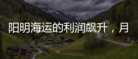 陽明海運的利潤飆升，月度利潤超過了過去10年的總和