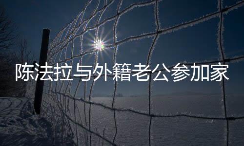 陳法拉與外籍老公參加家人婚禮 夫妻古堡前同框甜蜜十足