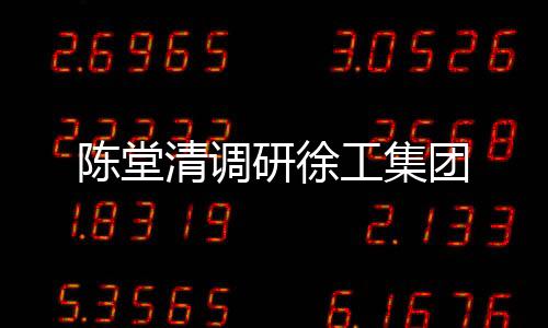 陳堂清調研徐工集團