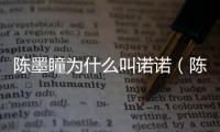 陳墨瞳為什么叫諾諾（陳墨瞳）