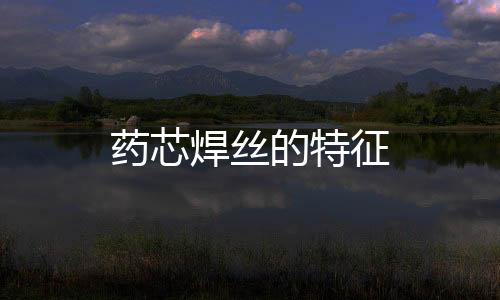 藥芯焊絲的特征