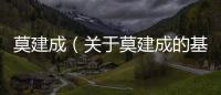 莫建成（關于莫建成的基本情況說明介紹）