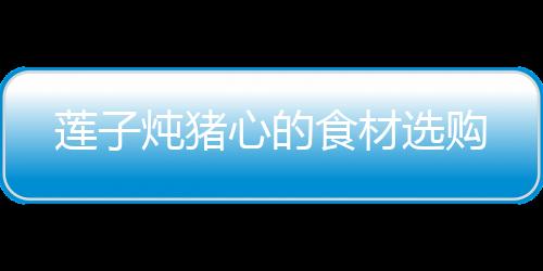 蓮子燉豬心的食材選購