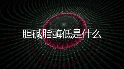 膽堿脂酶低是什么