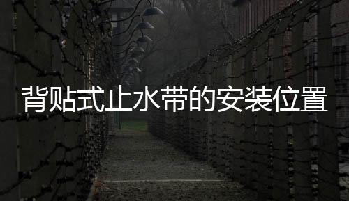 背貼式止水帶的安裝位置