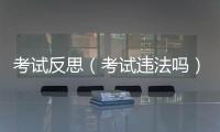 考試反思（考試違法嗎）